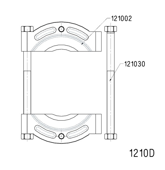 Forza Extracteur Guillotine 260x250 Filetage 1-1/4 de la série 1200